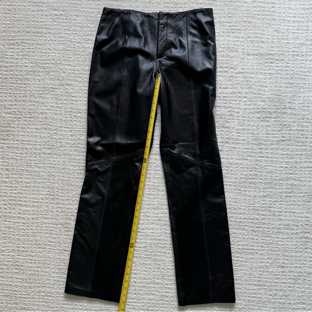NINE WEST | Vintage Black 100% Genuine Leather Pants Sz 4 - Picture 3 of 5